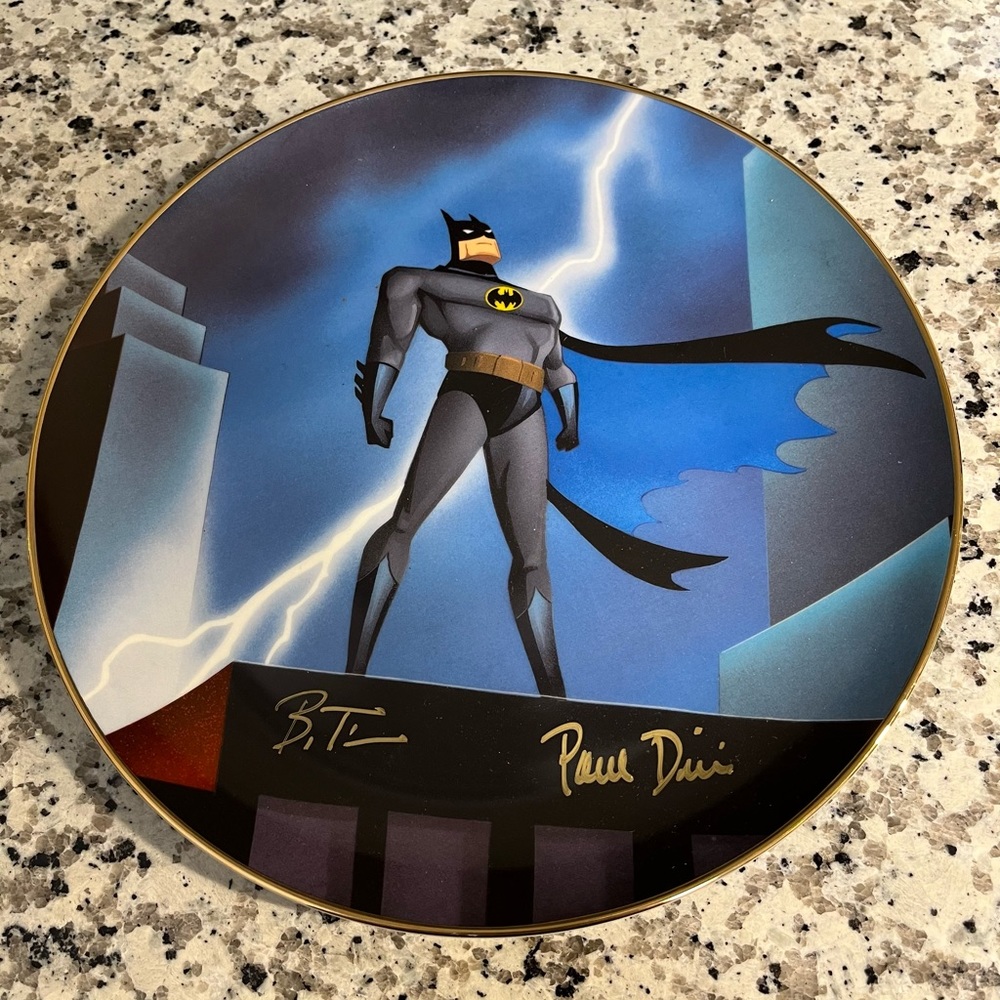 Warner Bros Gallery Collection Edition Plate Batman lightening